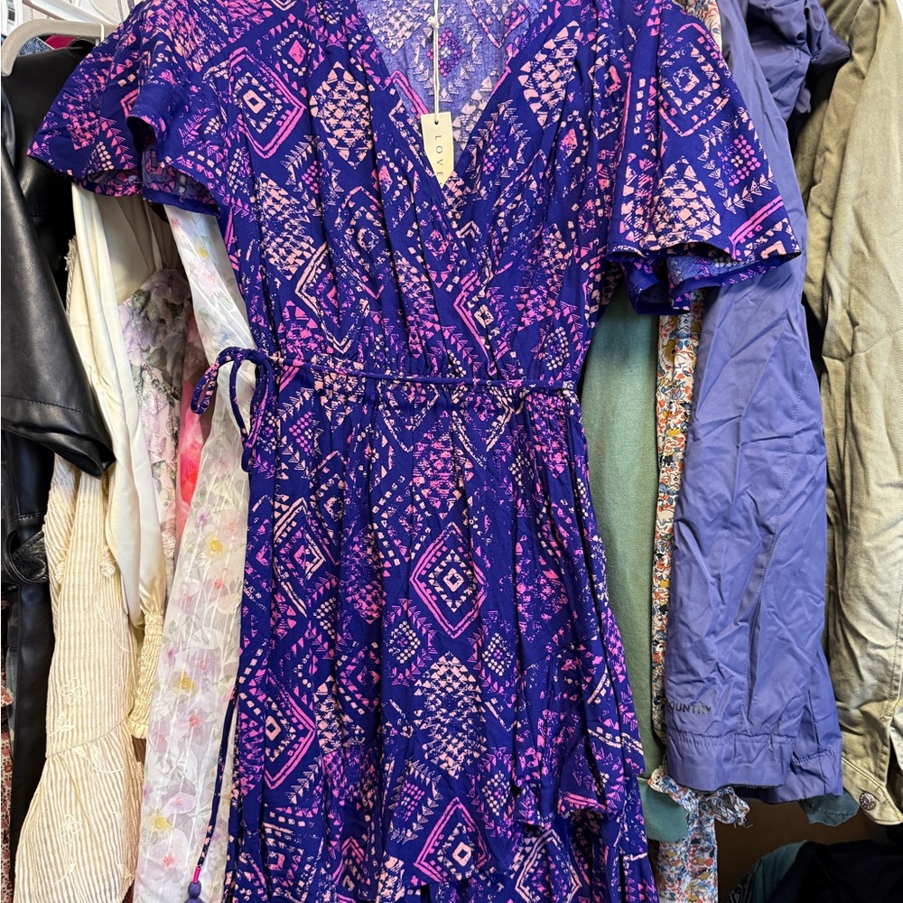 Lovestitch Purple and Pink Midi Dress